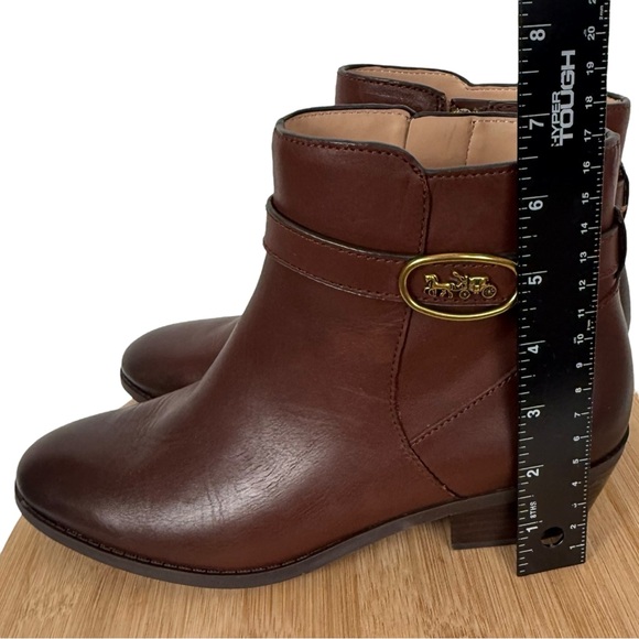 Coach “Dylan” Brown Leather Ankle Boots 8.5 B - Picture 13 of 15